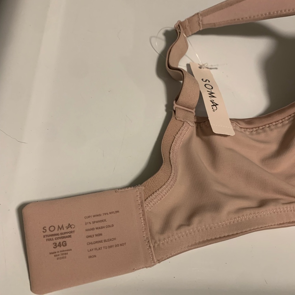 Soma Beige stunning support smooth full coverage lightly lined bra 34G - Picture 2 of 4
